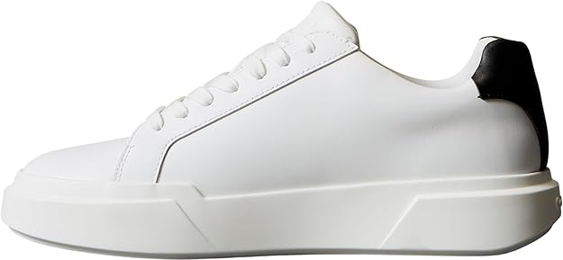 Calvin Klein Men's Chunky Cupsole Sneaker, White/Black, 44 Calvin Klein