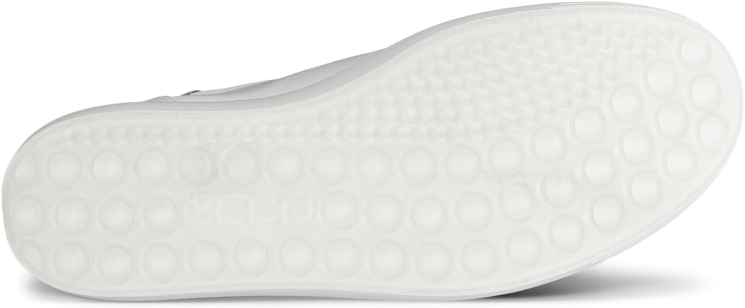 ECCO Women's Soft 7 Easy Slip Leather Sneaker, White/Pure Silver, EU 40/US 9-9.5 ECCO
