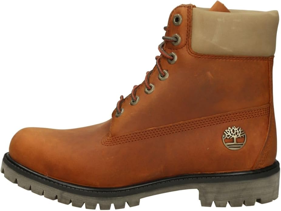 Timberland Men's 6-Inch Premium Waterproof Boot, Medium Orange Full Grain, US 8 / EU 41.5 TIMBERLAND