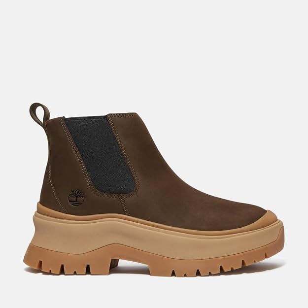 Timberland Women's Roxie Lane Mid Chelsea Boot, Dark Brown Nubuck, US 8, EU 39 TIMBERLAND