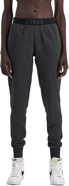 Bonds Women's Originals Logo Skinny Trackie, Asphalt Marle, Small Bonds
