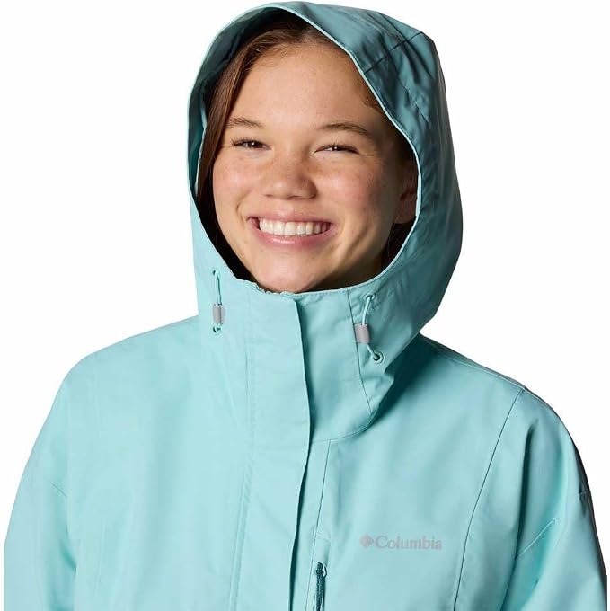 Columbia Women's Hikebound II Waterproof Rain Jacket, Spray/River Blue, Medium Columbia