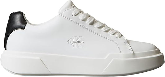 Calvin Klein Men's Chunky Cupsole Sneaker, White/Black, 44 Calvin Klein