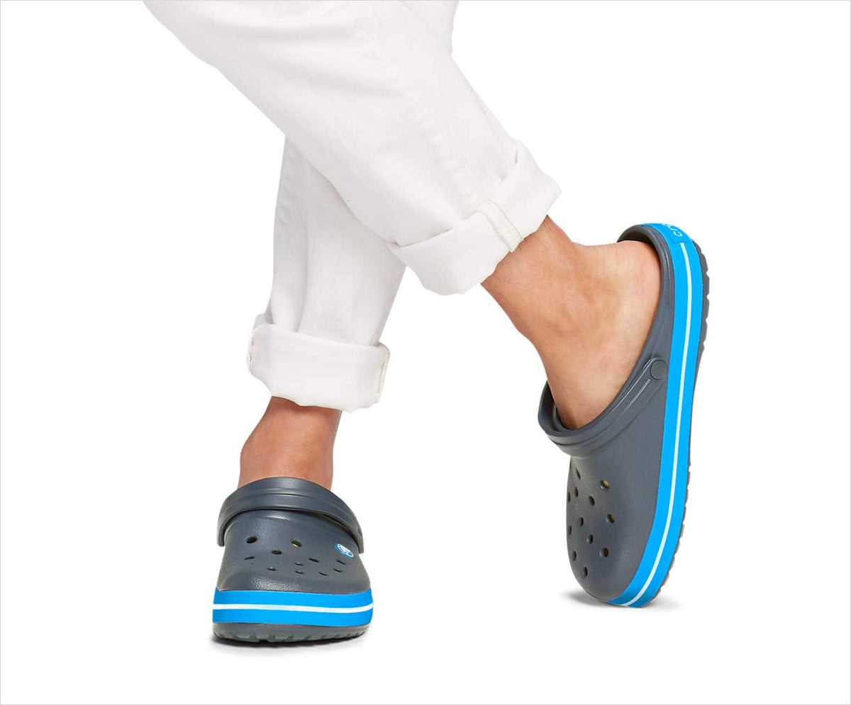 Crocs Unisex Crocband Clog, Charcoal/Ocean, US M4/W6 - EU 36 CROCS