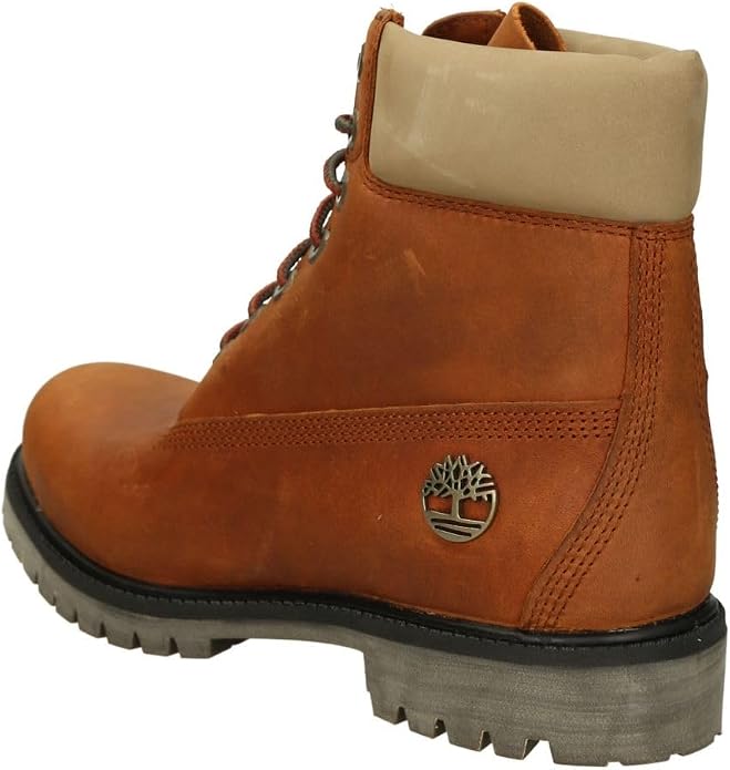 Timberland Men's 6-Inch Premium Waterproof Boot, Medium Orange Full Grain, US 8 / EU 41.5 TIMBERLAND