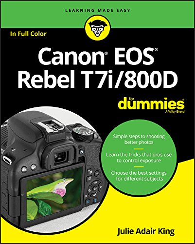 Canon EOS Rebel T7i/800D For Dummies Paperback Photography Guide – Brand New Wiley