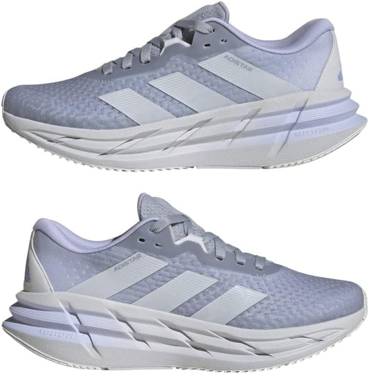 Adidas Women's Adistar 3 Running Shoe, Halo Silver/Grey/Violet - EU 38 2/3 Adidas