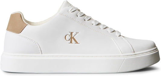 Calvin Klein Men's Classic Cupsole Sneaker, Bright White/Khaki, 44 EU Calvin Klein