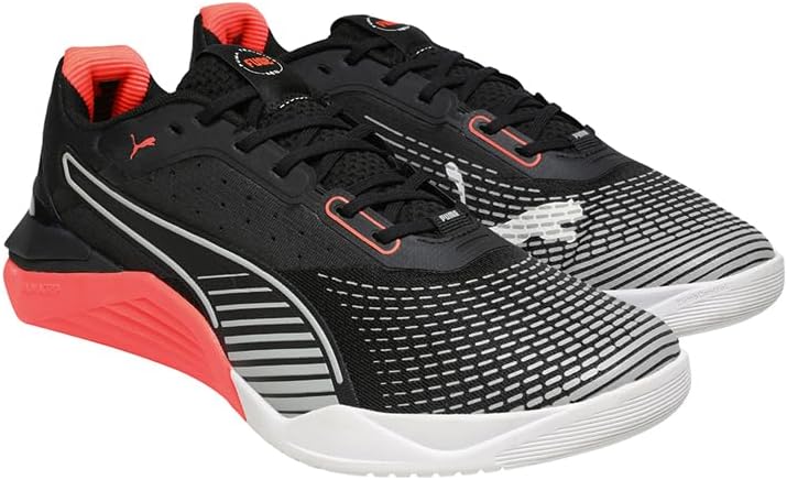 PUMA Unisex Adult's Fuse 4.0 Sneaker, PUMA Black/PUMA White/Glowing Red/Gray Echo, 10.5 US Womens/9 US Mens, EU 42 Puma