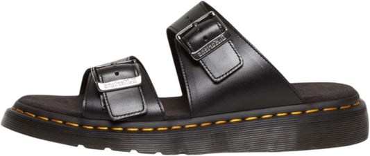Dr. Martens Unisex Josef Slide Sandal, Black Analine Leather, UK 12/US M13W14 /EU 47 Dr Martens