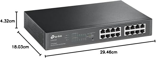 TP-Link TL-SG1016PE 16-Port Gigabit Easy Smart PoE Switch 150W – Excellent Condition TP-LINK