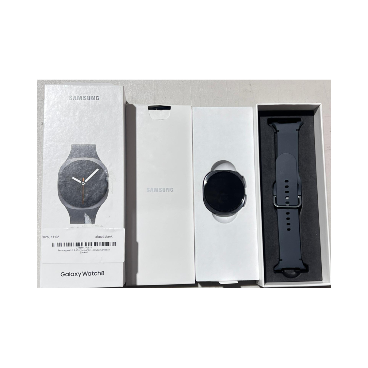 Samsung watch 8 40mm graphite - As New Condition Samsung