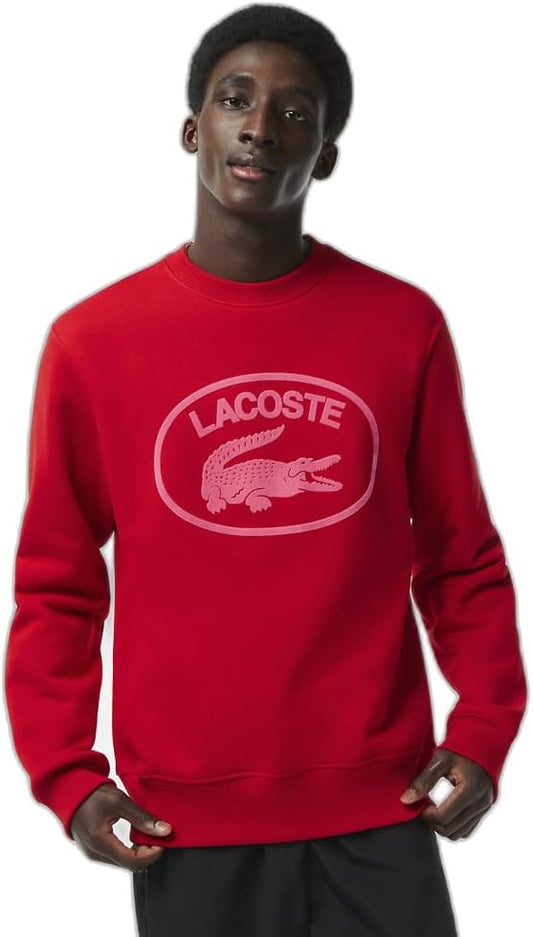 Lacoste Men's Orginals Relax Fit Sweat, Red, Medium Lacoste