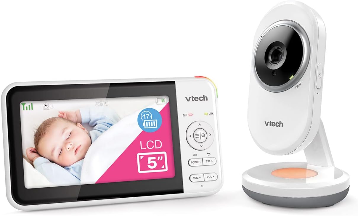 VTech BM5250N 5" Full Colour Video Baby Monitor with Night Light – As New VTECH