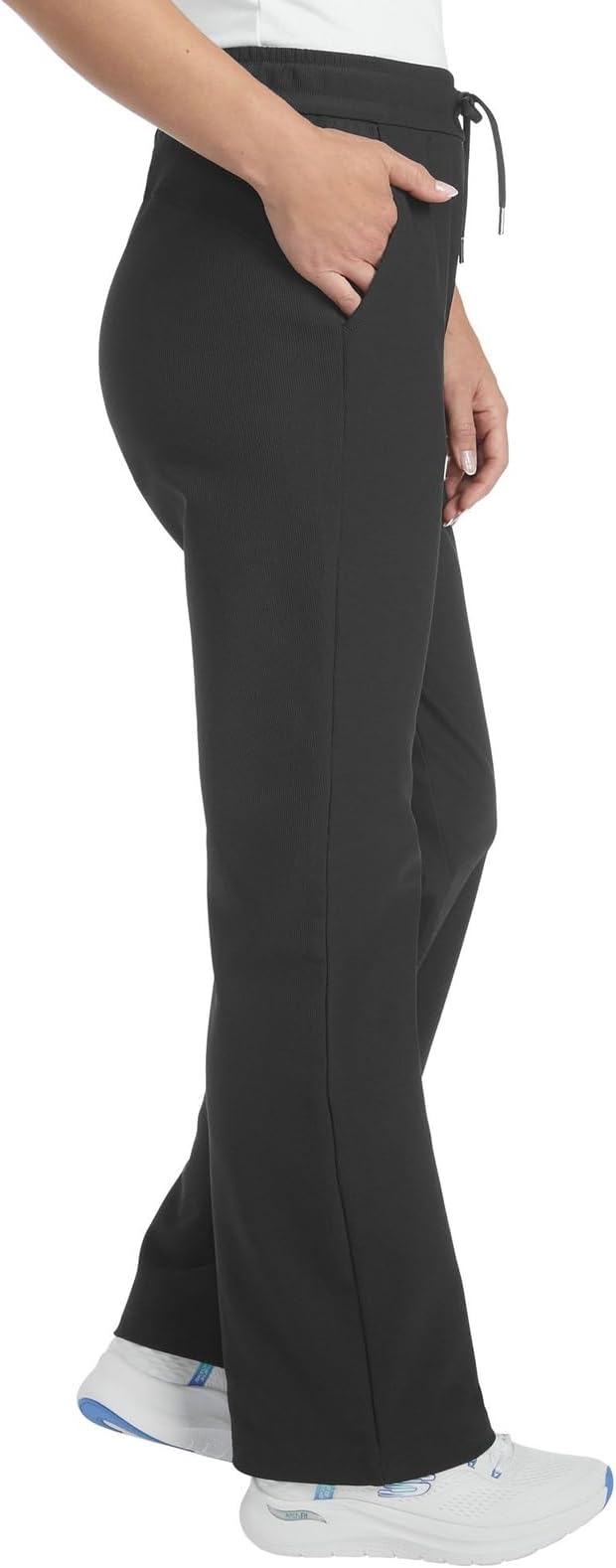 Skechers Women's Goluxe Rib Pant, Black, S Skechers