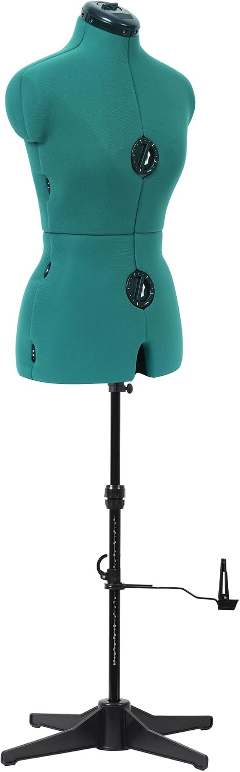 Dritz Sew You Adjustable Dress Form, Small , Opal Green , Adjustable Sewing Mannequin – As New Dritz