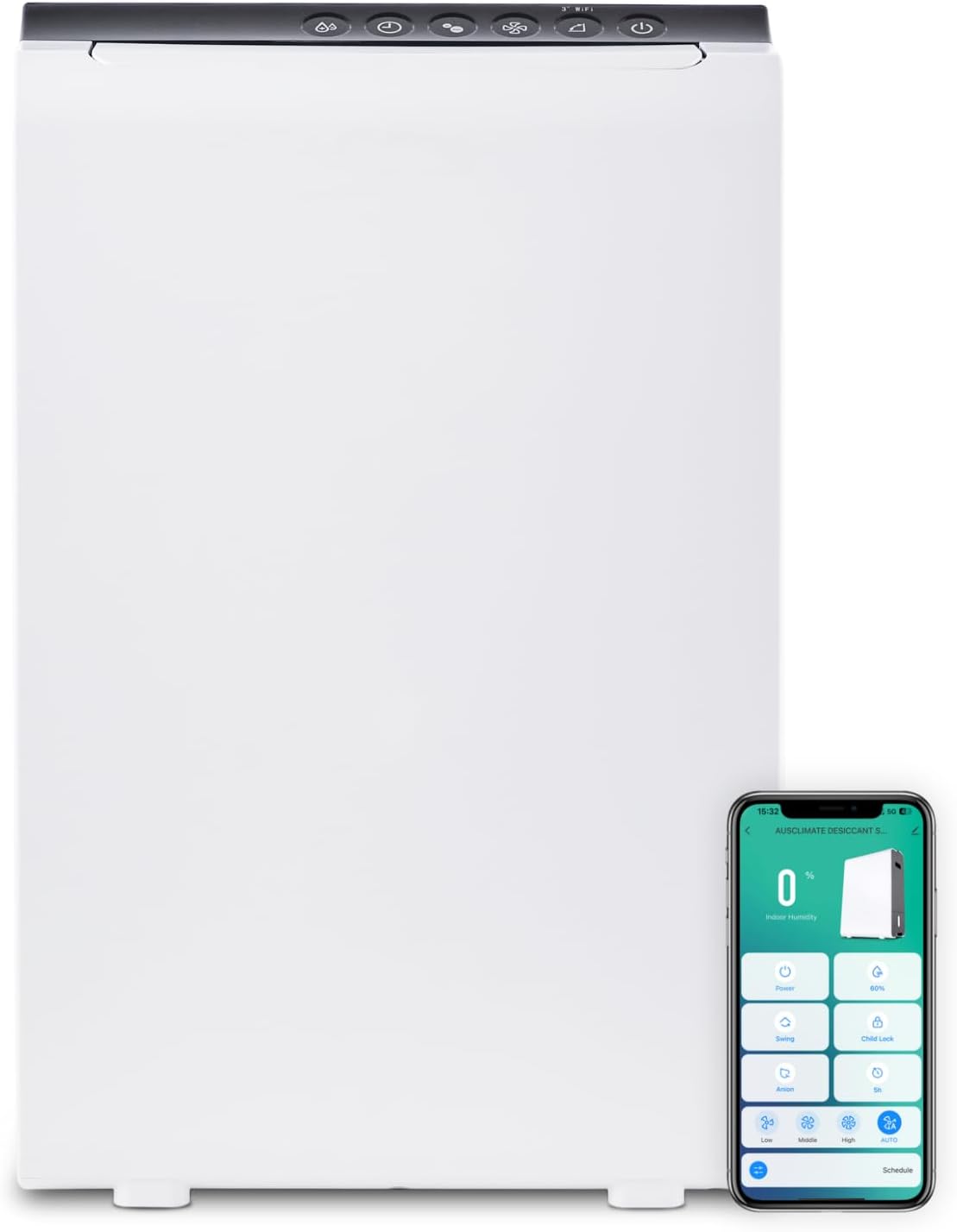 Ausclimate Cool-Seasons Premium 10L Desiccant Dehumidifier AU1910DD White - As New - Refurbished Ausclimate