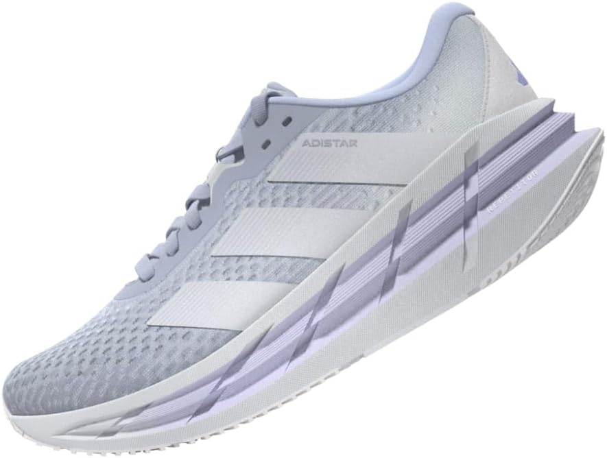Adidas Women's Adistar 3 Running Shoe, Halo Silver/Grey/Violet - EU 38 2/3 Adidas