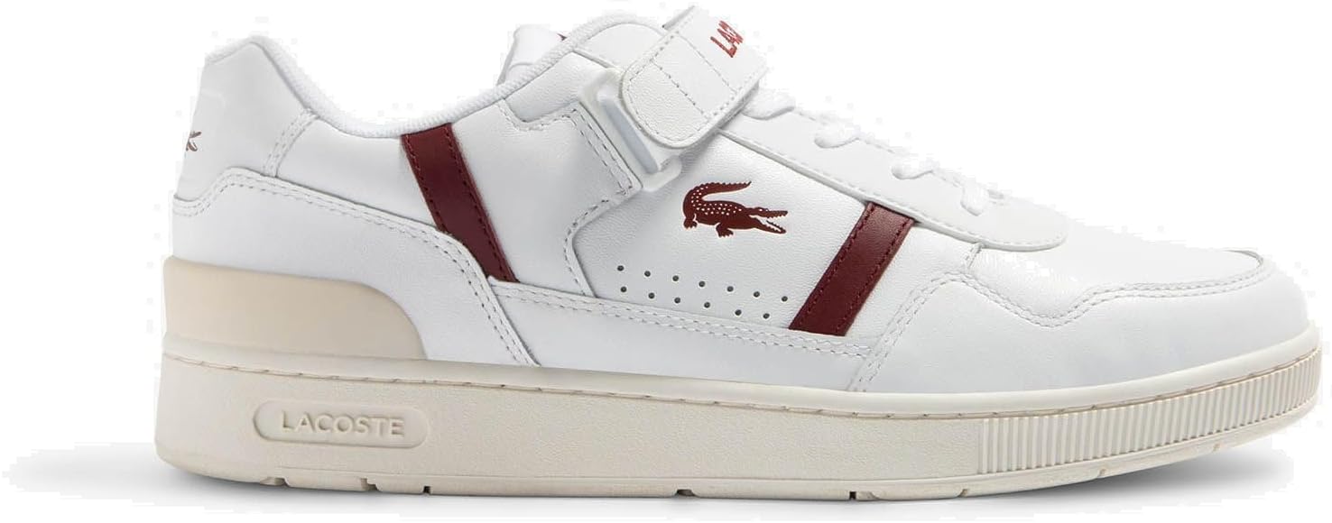 Lacoste Men's T-Clip Velco 223 1 SMA Sneaker, White, 13 US / EU 47 Lacoste