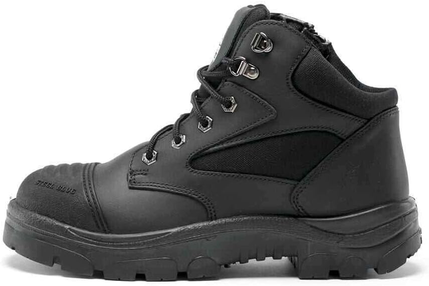 Steel Blue Men's Parkes Zip Scuff Cap Safety Boot, Black - EU 40 Steel Blue