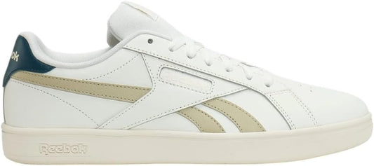 Reebok Unisex Court Retro Sneaker, Chalk/Classic Beige/Retro Teal, 12.5 US Women/11 US Men Reebok