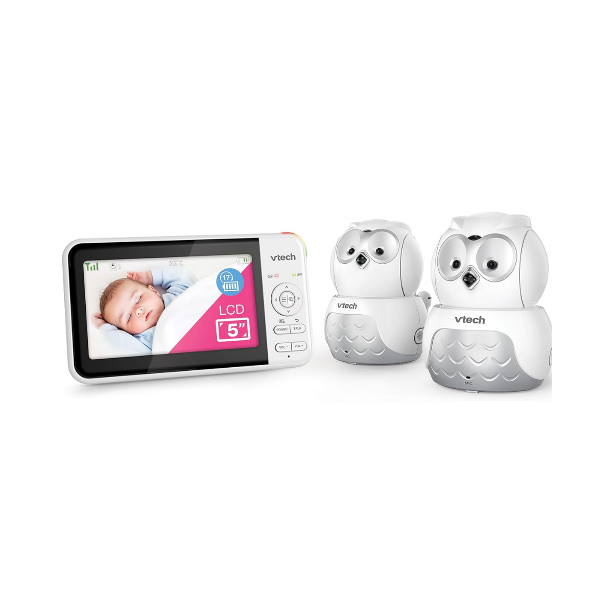VTech BM5550-OWLN 5" 2-Camera Full Colour Pan & Tilt - As New Condition VTECH
