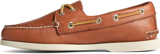 Sperry Men's Authentic Original 2-Eye Leather Boat Shoe, Tan, 9.5 / EU 42.5 Sperry