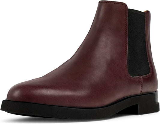 Camper Women's Iman Ankle Boot, Smooth Leather Burgundy, EU 36/US 6 CAMPER