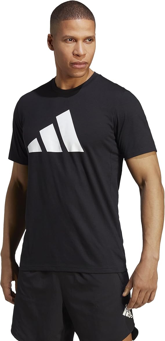 adidas Performance Train Essentials Feelready Logo Men's Training T-Shirt, Black/White, M ADIDAS
