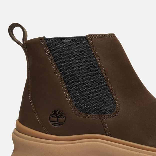 Timberland Women's Roxie Lane Mid Chelsea Boot, Dark Brown Nubuck, US 8, EU 39 TIMBERLAND