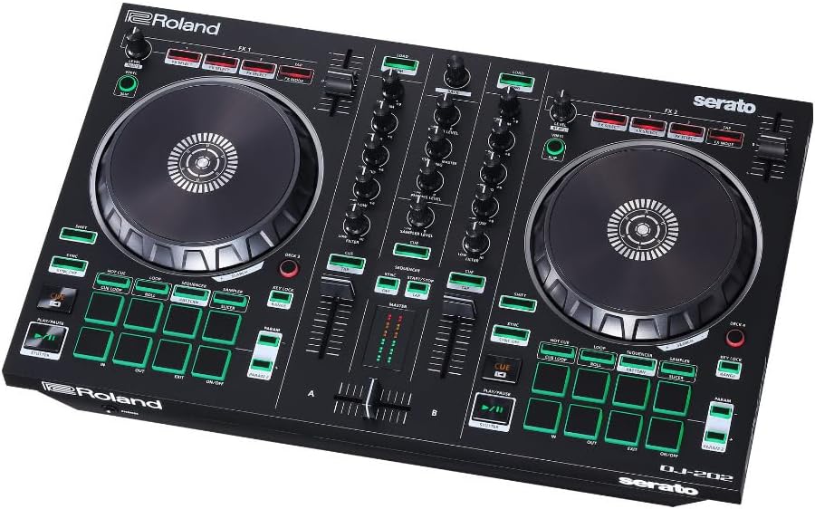 Roland DJ-202 2-Channel Serato DJ Controller with Drum Machine – Excellent Condition ROLAND