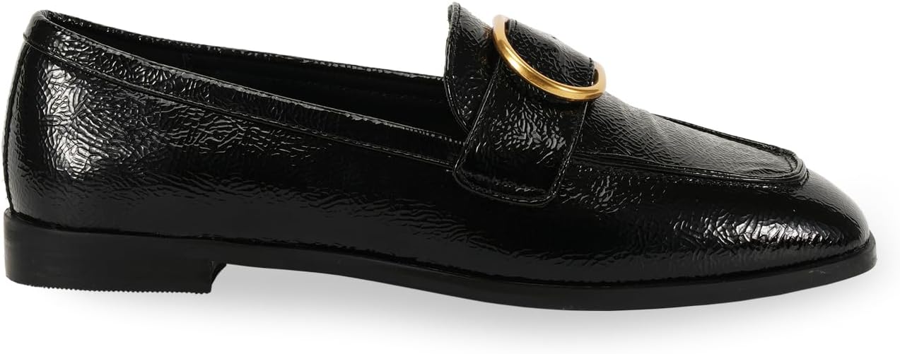 Nude Footwear Women's Jade Loafer, Black, EU 37/US 7 Nude