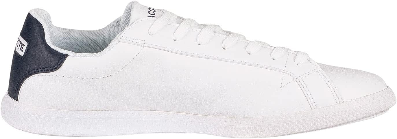 Lacoste Men's Graduate BL21 1 SMA Sneaker, White/Navy, 7 US / EU 39.5 Lacoste