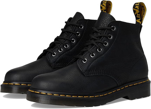 Dr. Martens Unisex 101 6-Eye Boot, Black Smooth Leather, UK 5/US M6 W7 EU 38 Dr Martens