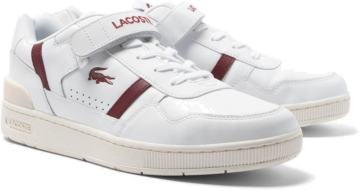 Lacoste Men's T-Clip Velco 223 1 SMA Sneaker, White, 13 US / EU 47 Lacoste