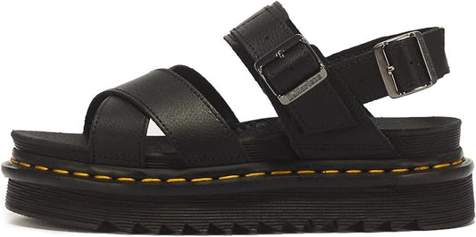 Dr. Martens Women's Voss II Cross Strap Sandal, Black Athena Leather, UK 3/US 5/EU  36 Dr Martens