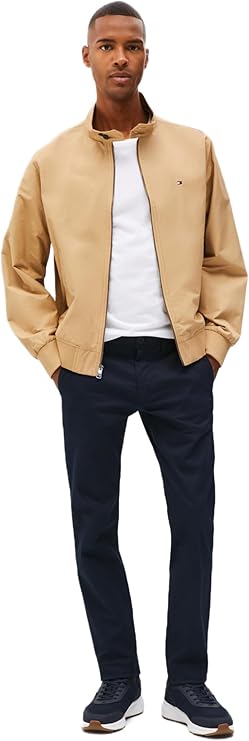 Tommy Hilfiger Men's Harrington Jacket, Classic Khaki, Small Tommy Hilfiger