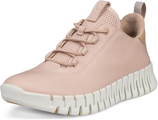 ECCO Women's Gruuv Elastic Lace Leather Sneaker, Rose Dust/Powder, EU 36/US 5-5.5 ECCO