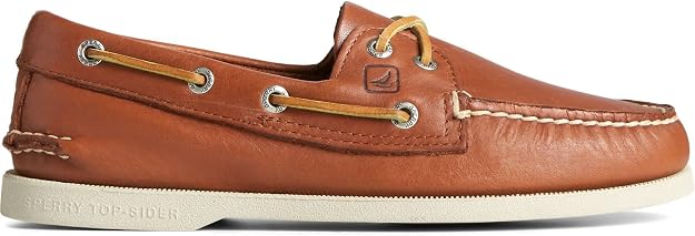 Sperry Men's Authentic Original 2-Eye Leather Boat Shoe, Tan, 9.5 / EU 42.5 Sperry
