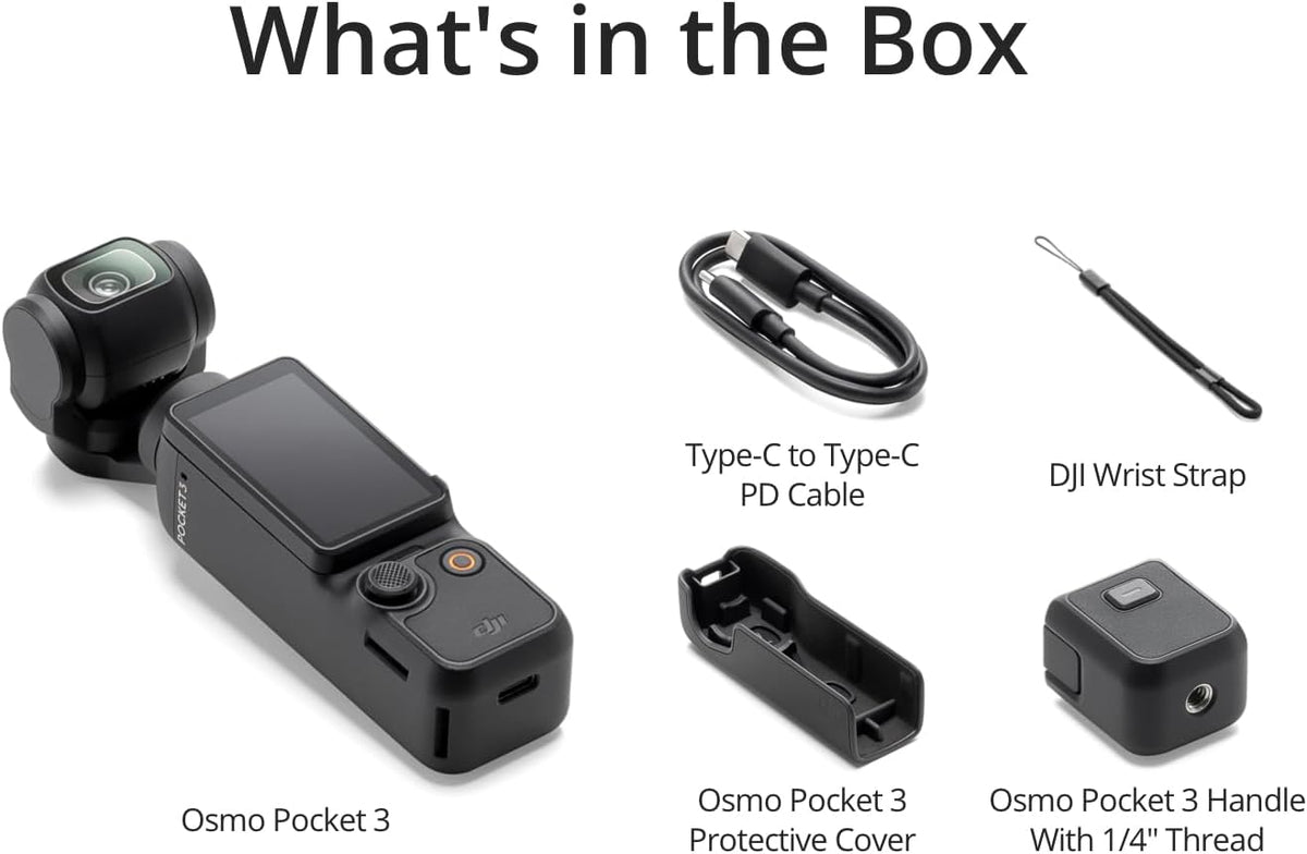 DJI Osmo Pocket 3 4K Vlogging Gimbal Camera - Black DJI