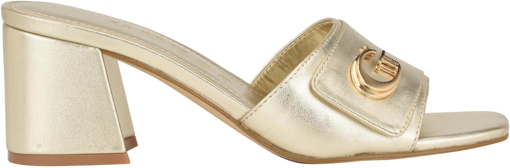 GUESS Women's Gallai Heeled Sandal, Gold 710, 5.5 US, EU 36 GUESS