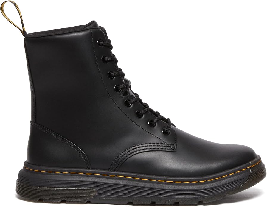 Dr. Martens Unisex Crewson 8-Eye Boot, Black Pull Up Leather, UK 4/US M5W6/EU 37 Dr Martens
