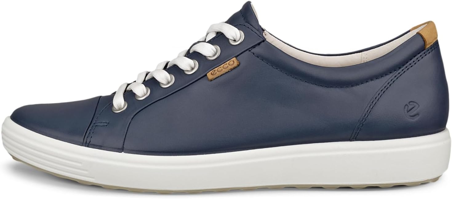 ECCO Women's Soft 7 Leather Sneaker, Marine, EU 36, US 5-5.5 ECCO