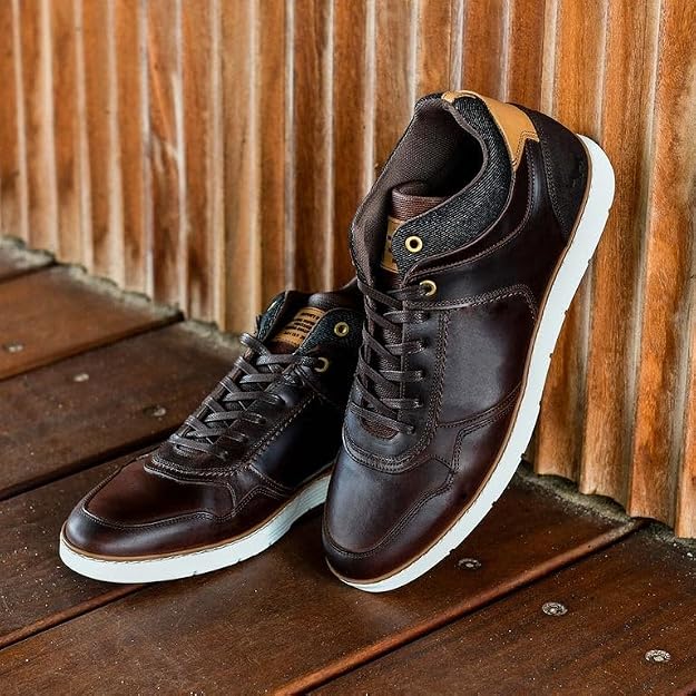 Wild Rhino Men's Cape High Top Sneaker, Dark Brown, EU 45/US 12 WILD RHINO
