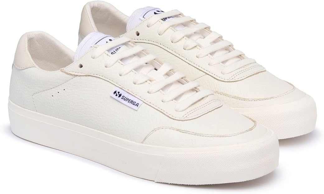 Superga Unisex 3843 Court Sneaker, White Favorio, EU 42/US M9W10.5 Suprega