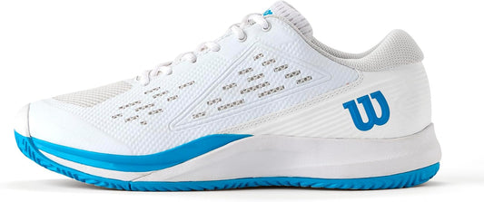 WILSON Men's Rush Pro Ace Tennis Shoe, White White Atomic Blue, 7 US / EU 40 WILSON