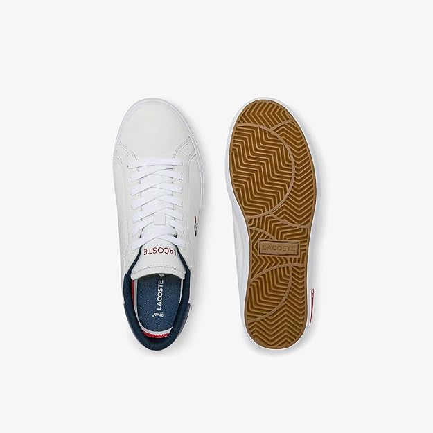 Lacoste Women's Powercourt TRI22 1 SFA Sneaker, White/Navy/Red, 5 US Lacoste