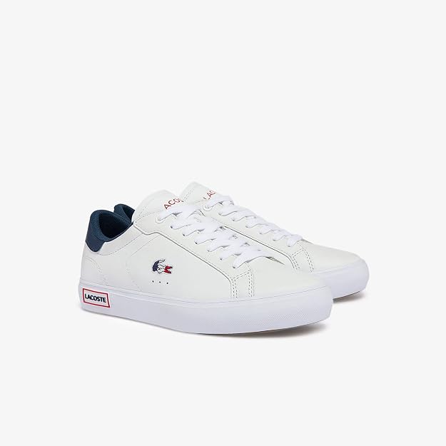 Lacoste Women's Powercourt TRI22 1 SFA Sneaker, White/Navy/Red, 5 US Lacoste