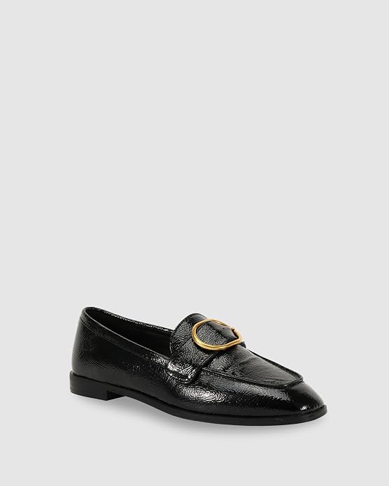 Nude Footwear Women's Jade Loafer, Black, EU 37/US 7 Nude