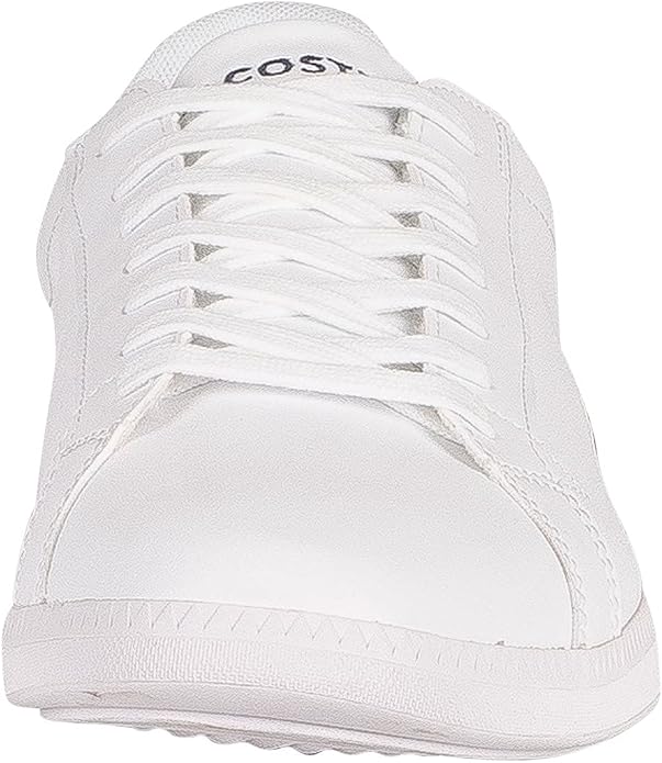 Lacoste Men's Graduate BL21 1 SMA Sneaker, White/Navy, 7 US / EU 39.5 Lacoste